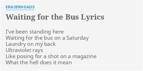 waiting for the bus lyrics